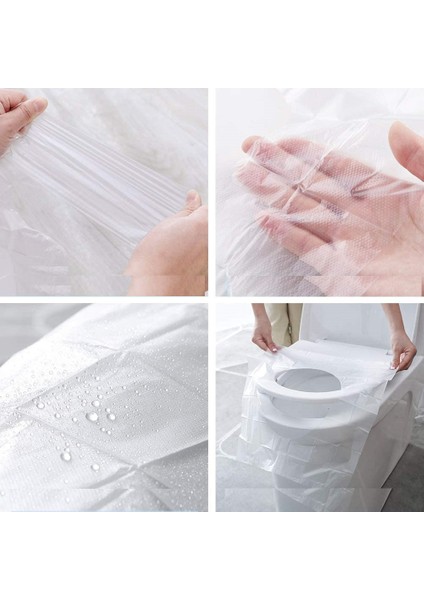 50 Adet Biyobozulur Klozet Kapağı Poşeti Seyahat Tipi Taşınabilir Klozet Kılıfı modelleri