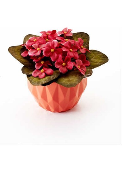 Şık Dekoratif Prizma Model Saksı Orta Boy 1 Adet