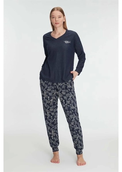 Uzun Kol Sweatshirt Pantolon Pijama Takımı