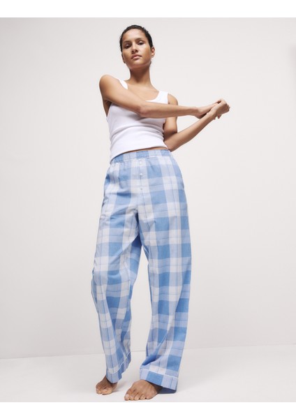 Ekose Desenli Pijama Altı