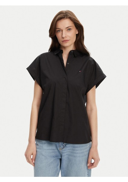 Th WW0WW45897 Poplın Sleeveless Relaxed Kadın Gömlek fiyatları