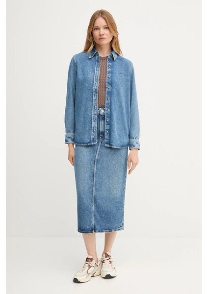 Th WW0WW47219 Dnm Lana Reg Kadın Gömlek modelleri