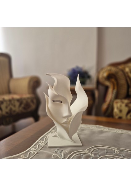 Modern Sanatsal Dekoratif Yüz Heykeli – Minimalist Ev ve Ofis Süsü