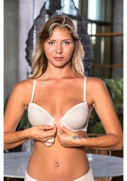 Shedo Günlük Kullanıma Uygun Önden Klipsli Sütyen Ten (MGP1660)