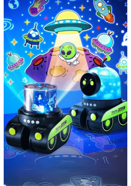 Büro Ev Ofis Hediyesi Için Robot Tasarımlı Projektör Gece Lambası fiyatları