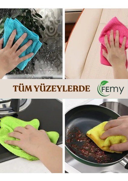 Çok Amaçlı Mikrofiber Temizlik Bezi – Süper Emici, Leke Iz Bırakmaz, Yıkanabilir, 3'lü Set 40X40 cm fırsatları