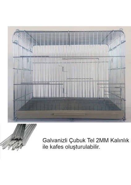 Çubuk Tel ve Kafes Teli – 2mm – 20 Adet, 50 cm – Galvanizli Metal, Dıy & Dekorasyon fırsatları