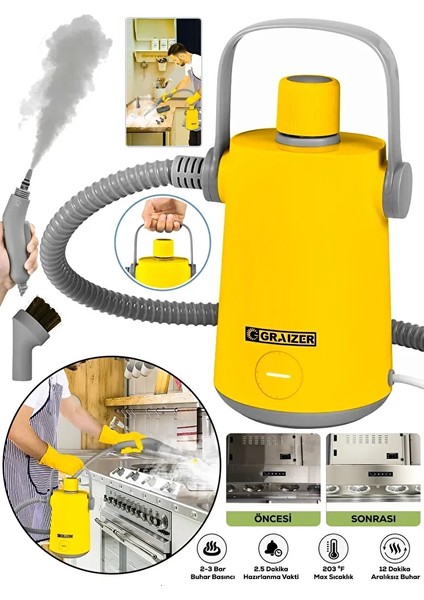 Alman Easyfix Series Profesyonel Buharlı Temizleyici Buharlı Temizlik Makinesi