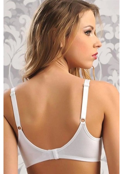 Pamuklu Balensiz Lohusa Önden Açılan Beyaz Emzirme Sütyeni