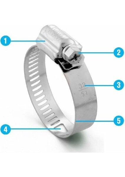 Tork 008012-101 A Tip 8,5 mm Ayarlı Hortum Kelepçesi 8-12 008012
