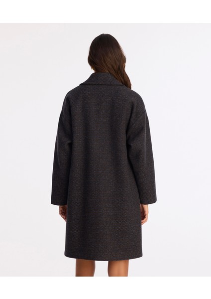 Geniş Ceket Yaka Uzun Kol Palto fırsatları
