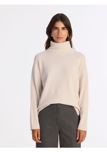 Geniş Balıkçı Yaka Uzun Kol Kazak