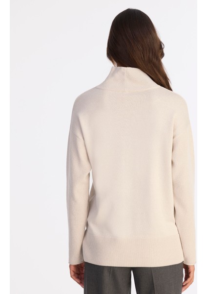 Geniş Balıkçı Yaka Uzun Kol Kazak fırsatları