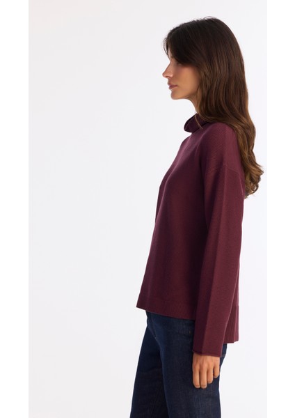 Geniş Balıkçı Yaka Uzun Kol Kazak modelleri