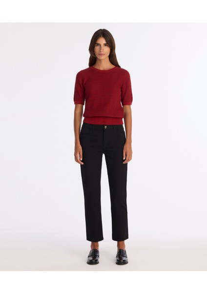 Düz Yüksek Bel Pantolon