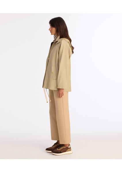 Loose Kapüşonlu Yaka Uzun Kol Yağmurluk fiyatları