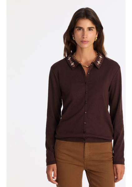 Regular Gömlek Yaka Uzun Kol Hırka