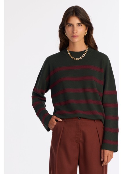 Regular Bisiklet Yaka Uzun Kol Kazak