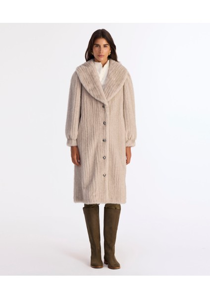 Regular Şal Yaka Uzun Kol Mont