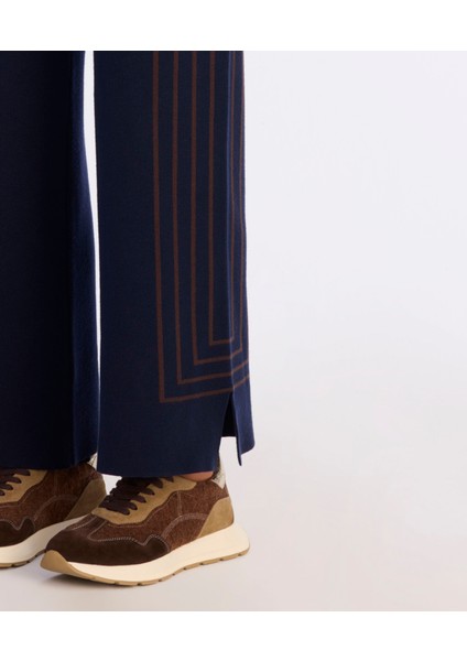 Çizgili Rakat Kalıp Triko Pantolon fırsatları