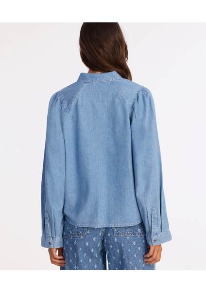 Balon Kollu Denim Gömlek fırsatları