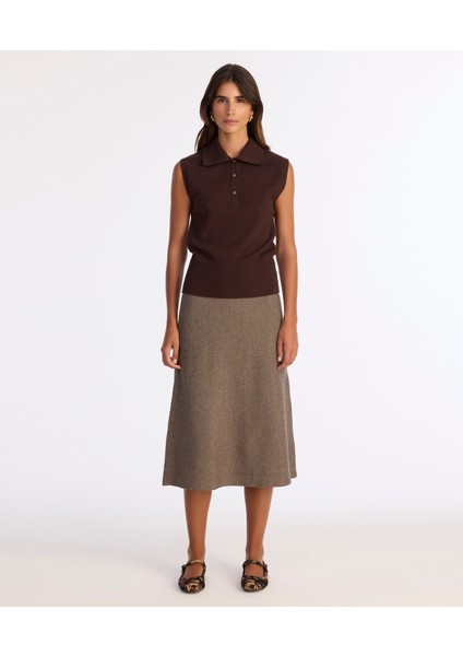 Regular Yarım Balıkçı Yaka Kolsuz Kazak