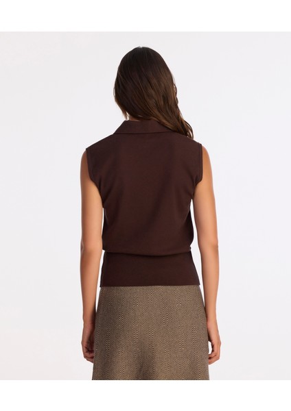 Regular Yarım Balıkçı Yaka Kolsuz Kazak fırsatları