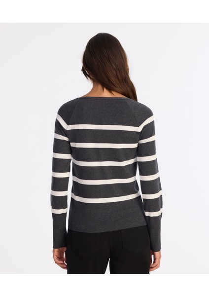 Regular Kayık Yaka Uzun Kol Kazak fırsatları