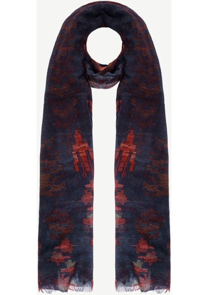 Etnik Desenli Yün Şal