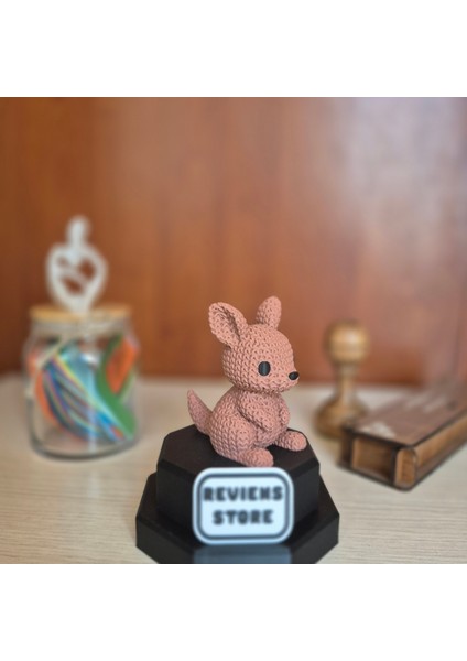Sevimli Kanguru Biblo – Dekoratif Obje, 3D Baskı Modern Tasarım, Çocuk Odası ve Masa Üstü Aksesuarı fiyatları