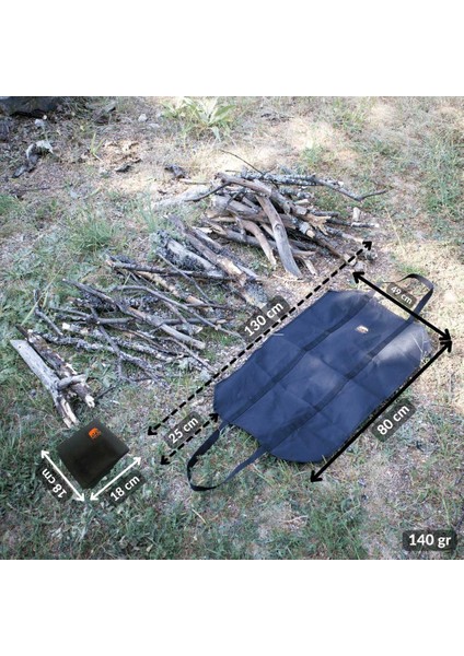 ® Woodie™ Siyah Su Geçirmez Oxford Odun Taşıma Çantası | Kamp ve Şömine Kullanımı Için modelleri