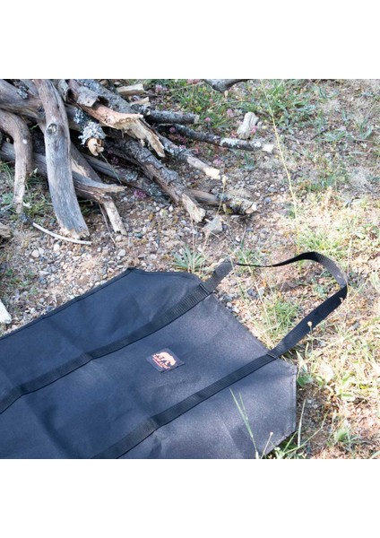 ® Woodie™ Siyah Su Geçirmez Oxford Odun Taşıma Çantası | Kamp ve Şömine Kullanımı Için fırsatları