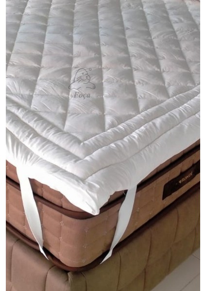 Tek Kişilik Yün Alez – Lastikli Pamuk Kumaş, Isı Dengeleyici ve Hijyenik, Kışın Sıcak Tutan, Beyaz