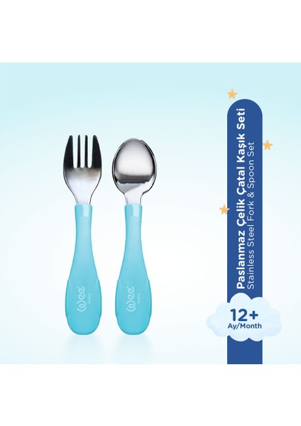 Paslanmaz Çelik Kaşık Çatal Seti Mavi fiyatları