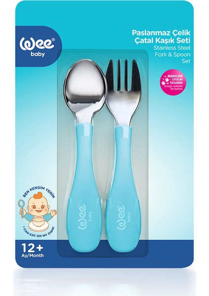 Paslanmaz Çelik Kaşık Çatal Seti Mavi fırsatları