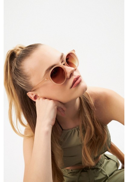 Venice Bej Unisex Oval Güneş Gözlüğü APSI000104 --50 Ekartman fırsatları
