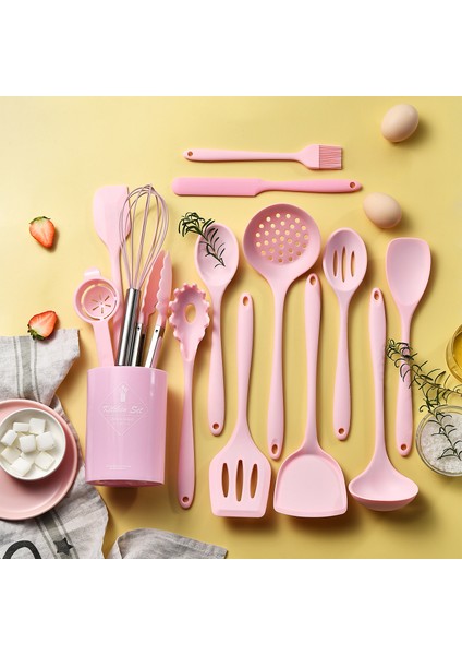 Silikon Yapışmaz Kürek Kaşık Yoğun Kaşık Mutfak Aletleri 15 Adet Set (Yurt Dışından) indirimleri