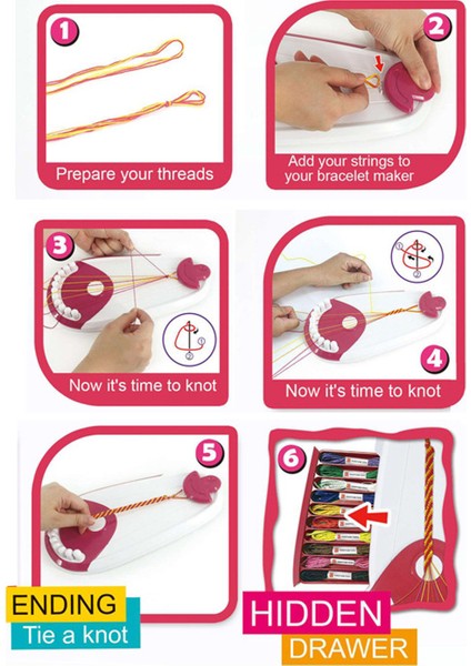 Çocuk Moda Dıy Bilezik Bilezik El Halat Örgü Makinesi (Yurt Dışından) modelleri