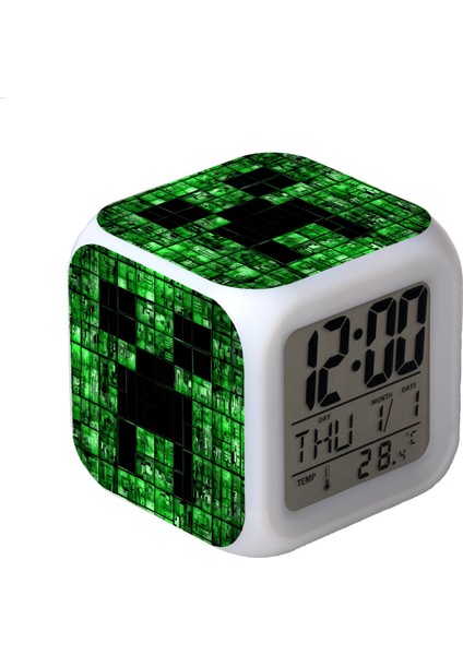 Öğrenci Çalar Saati Minecraft Karikatür Çalar Saati (Yurt Dışından)