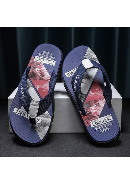 Yaz Platform Flip Flop Sandalet Erkek Terlik Kaymaz Moda Plaj Ayakkabıları (Yurt Dışından)