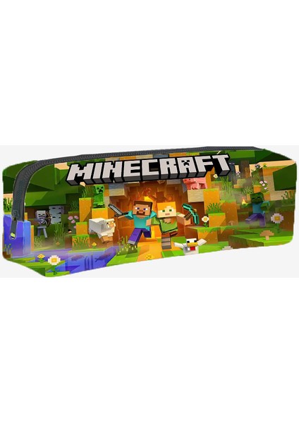 Büyük Kapasiteli Öğrenci Kalem Çantası Minecraft Kırtasiye Çantası (Yurt Dışından)