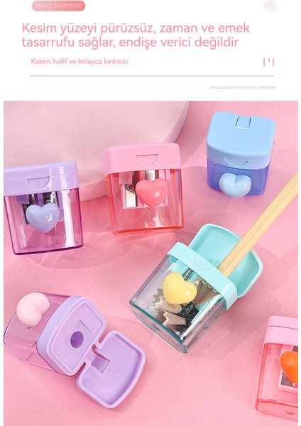 Aşk Döner Çift Delikli Kalemtıraş (Yurt Dışından) indirimleri