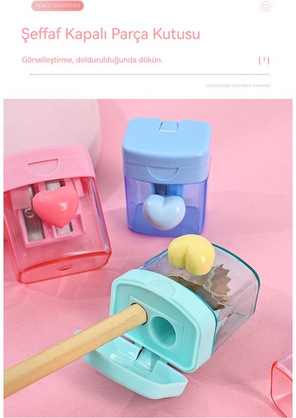Aşk Döner Çift Delikli Kalemtıraş (Yurt Dışından) modelleri