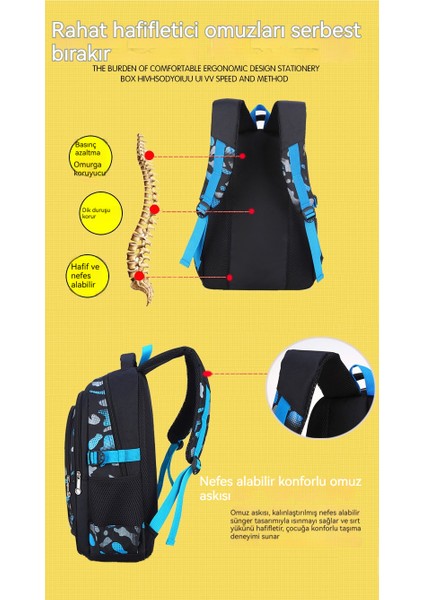Öğrenci Omuz Su Geçirmez Hafif Okul Çantası (Yurt Dışından) fırsatları