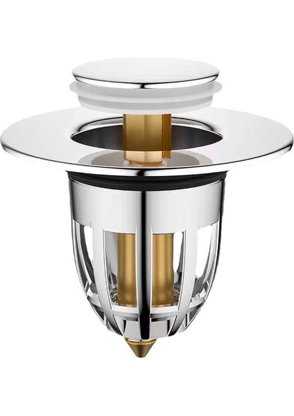 Lavabo Sızıntı Tıpası Basma Tipi Sıçrama Çekirdek Koku Önleyici Huni Filtre Drenaj Evrensel Tip (Yurt Dışından)