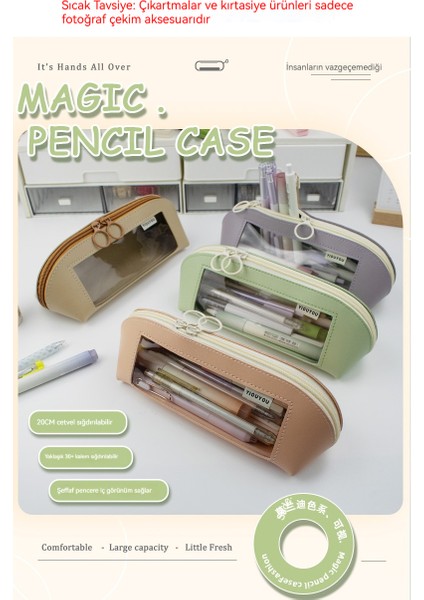 Büyük Kapasiteli Yüksek Yüz Değeri Şeffaf Öğrenci Kalem Kutusu (Yurt Dışından) modelleri