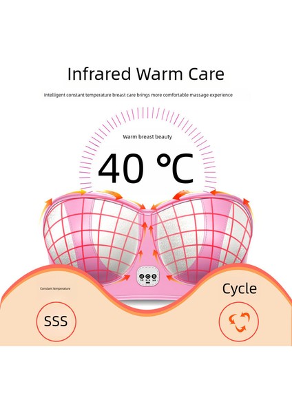 Akıllı Sabit Sıcaklık Göğüs Masajı Meme Sıcak Masaj Sütyen (Yurt Dışından)