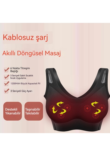 Çıkarılabilir ve Yıkanabilir Göğüs Masajı Kadın Masaj Iç Çamaşırı Sütyen Masajı (Yurt Dışından)
