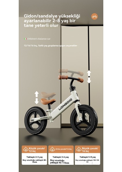 Çocuk Scooter Yo-Yo Pedalsız Bisiklet Erkek ve Kadın Bebek Iki Tekerlekli Denge Bisikleti-14 Inç (Yurt Dışından) indirimleri