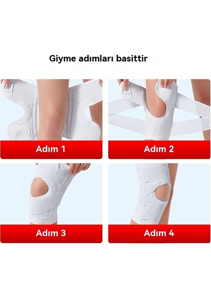 Menisküs Hafif Nefes Alma Diz Desteği Spor Yay Desteği Kaymaz Basınçlı Diz Desteği 1 Adet (Yurt Dışından)